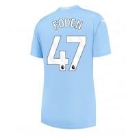 Dres Manchester City Phil Foden #47 Domáci pre Ženy 2023-24 Krátky Rukáv